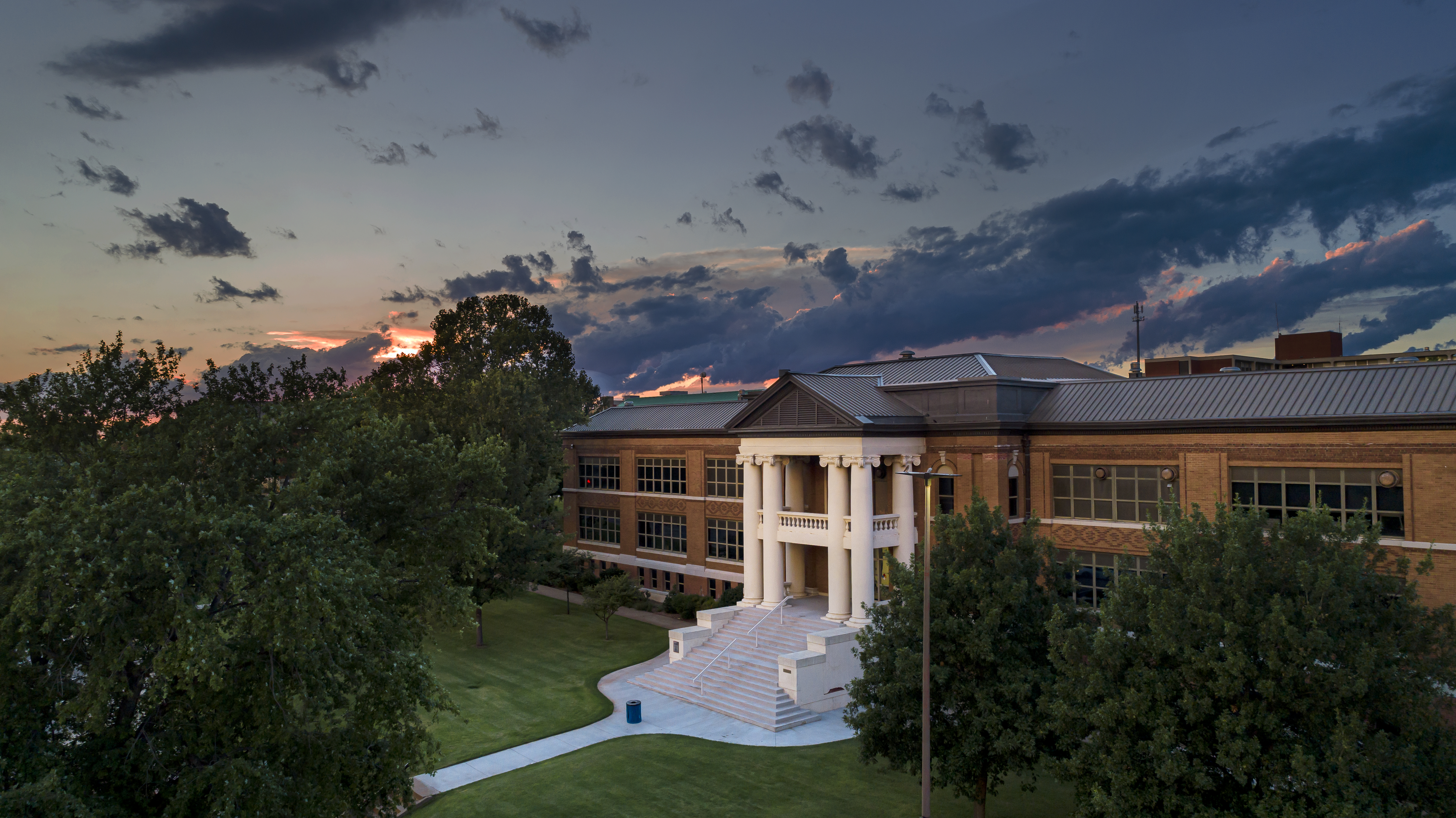 Old science building Old science building in sunset