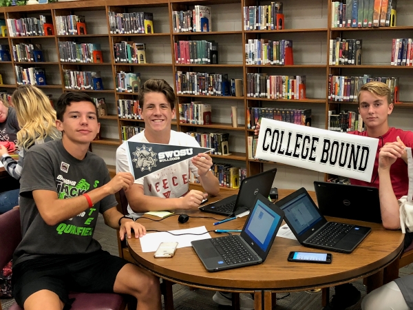 Group of Gear Up Students in library